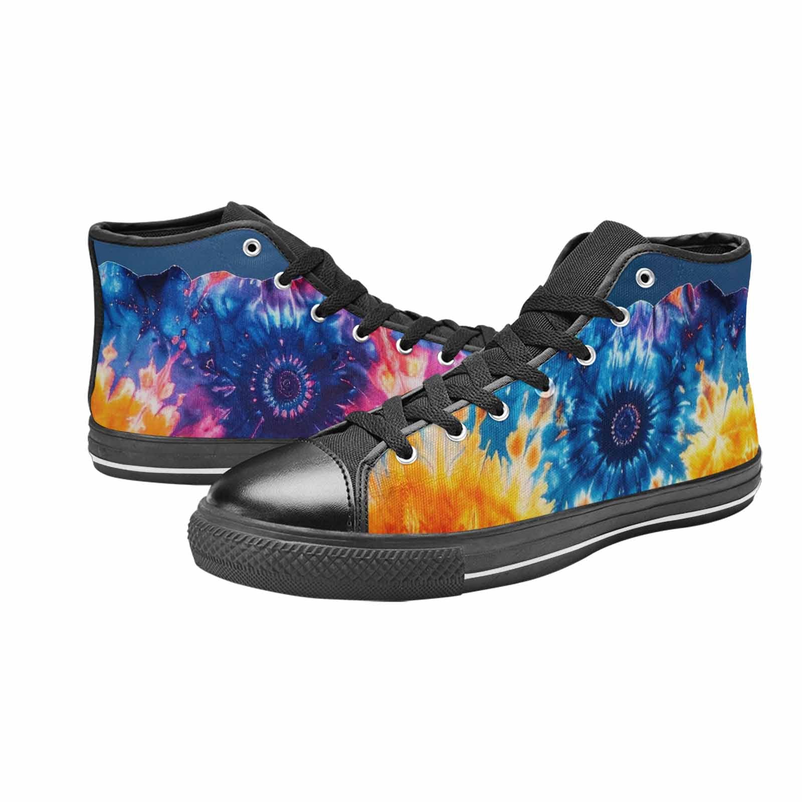 WOMEN'S Tie Dye Mixed Style High Top Canvas Aesthetic Custom Shoes