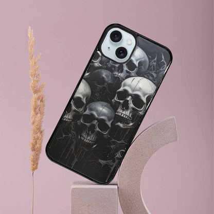 iPhone 15 Plus Case — Grey Dark Black And Grey Tones, Custom Designed Case Cover