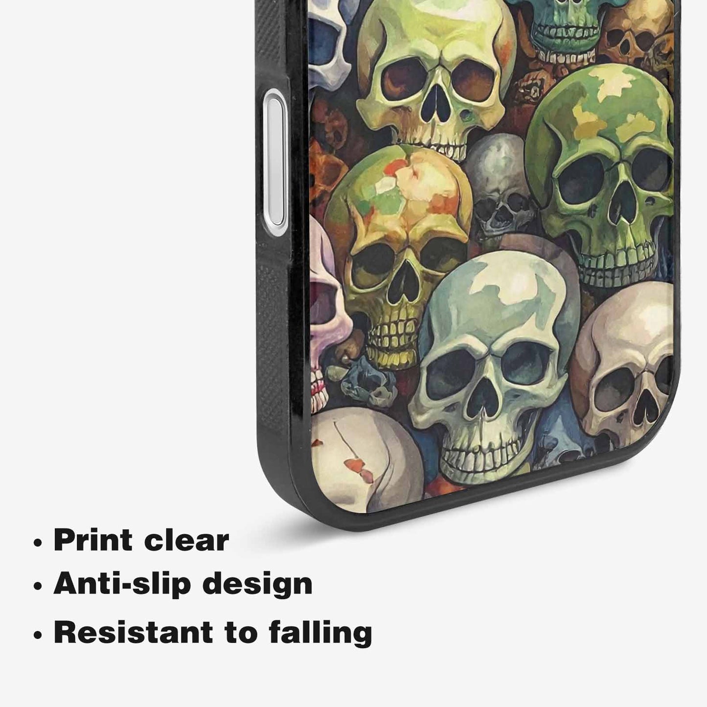 iPhone 16 Plus Case — Skulls Pattern Hundreds Of Sma, Personalized Phone Case
