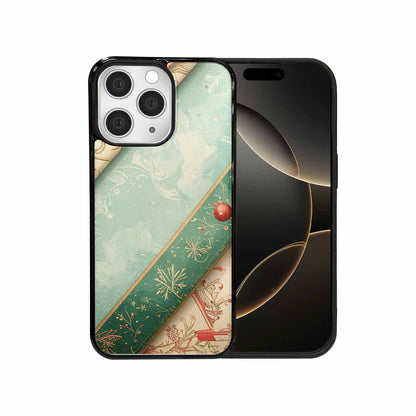 iPhone 15 Pro Max Case — Christmas Wrapping Paper Pattern Art Wallpaper, Custom Print Case Cover