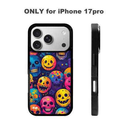 iPhone 17 Pro Case — Small Skeleton People Face Acid Original, Customized Protective Case