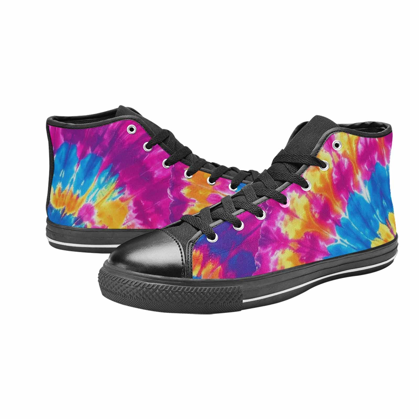 MEN'S Tie Dye Spiral High Top Canvas Y2K Sneakers