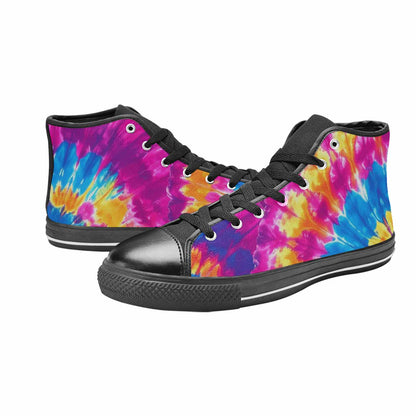 MEN'S Tie Dye Spiral High Top Canvas Y2K Sneakers