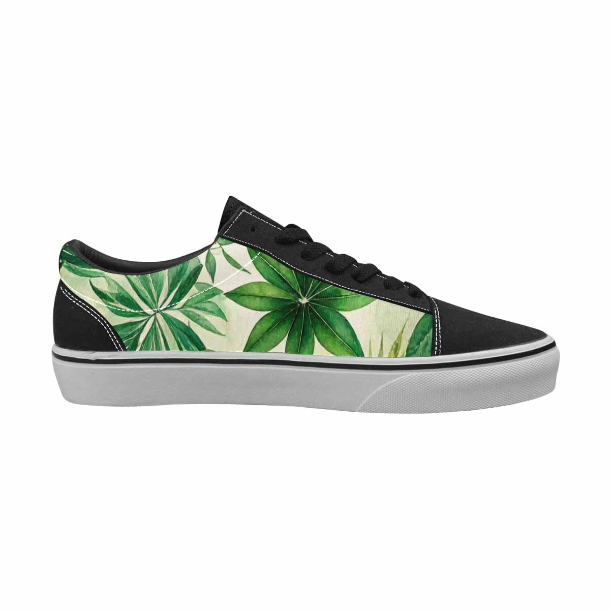 WOMEN'S Seven-Point Palmate Leaf Canvas Lace-Up Dreamcore Custom Shoes