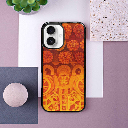 iPhone 16 Case — Marigold Day Of The Dead Marigold, Custom Art Phone Cover
