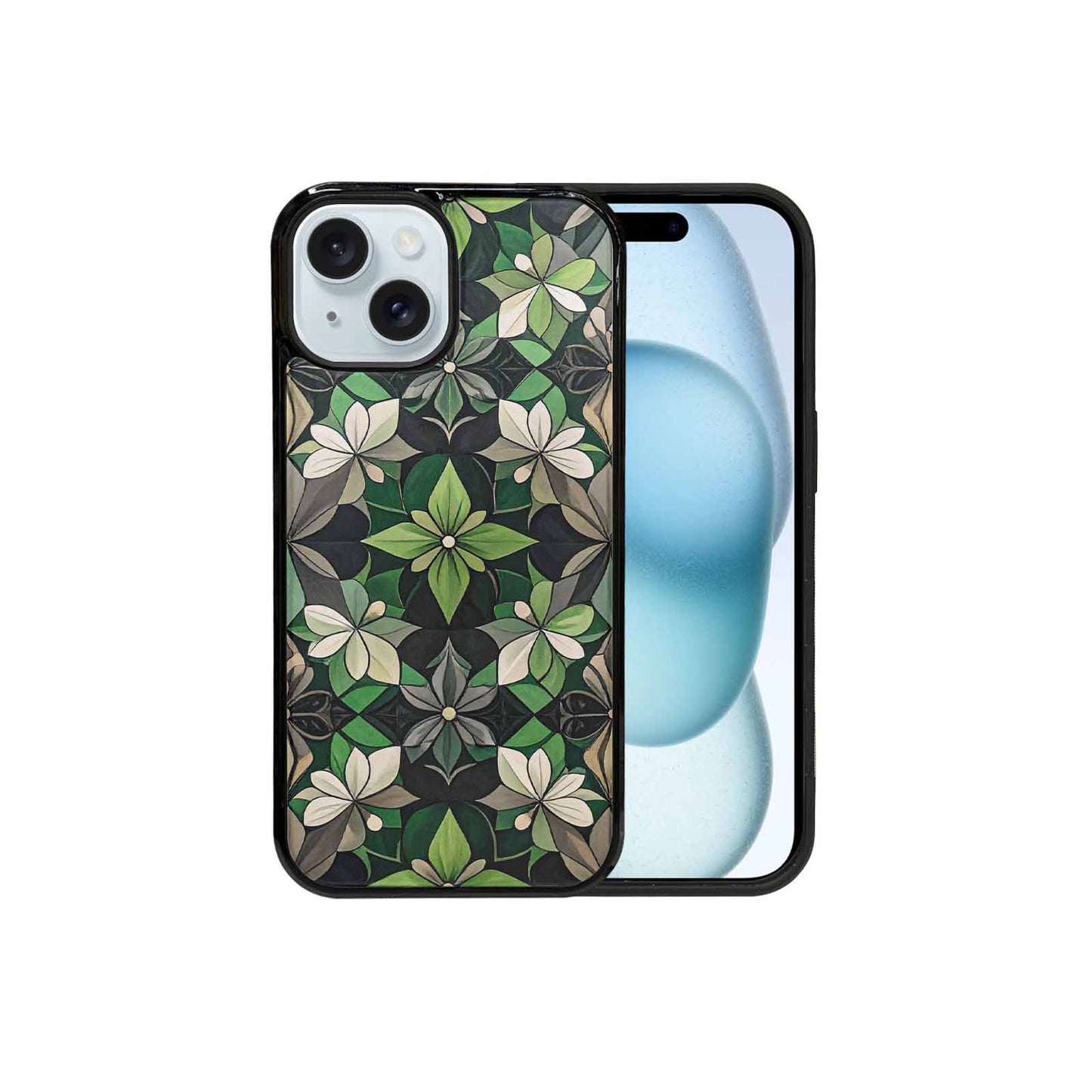 iPhone 15 Case — Aromantic Flag Color Theme Small Rainbow, Original Design Phone Case