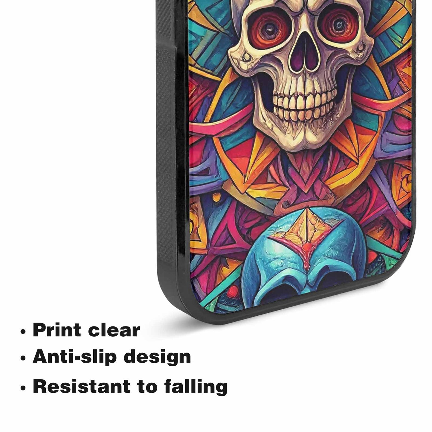 iPhone 15 Plus Case — Sacred Geometry Lots Of Skulls Seamless, Custom Phone Case
