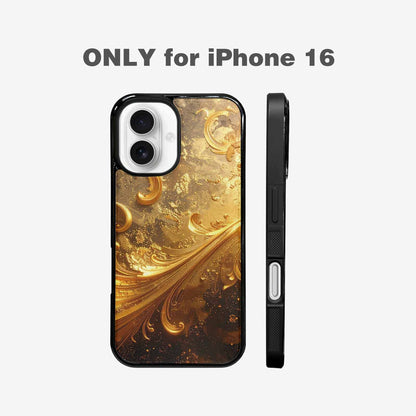 iPhone 16 Case — Klimt Gold Leaf Artwork Pattern, Unique Phone Case Design