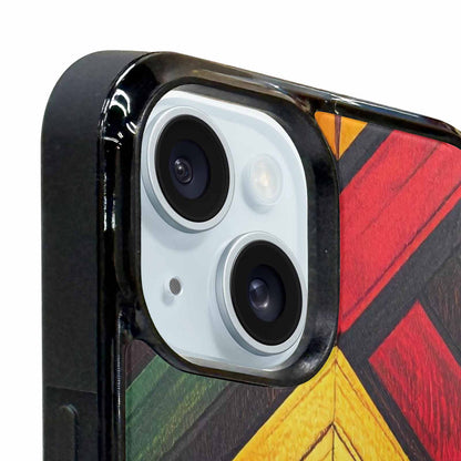 iPhone 15 Plus Case — African Kente Cloth Inspired Pattern Geometric, Custom Phone Case