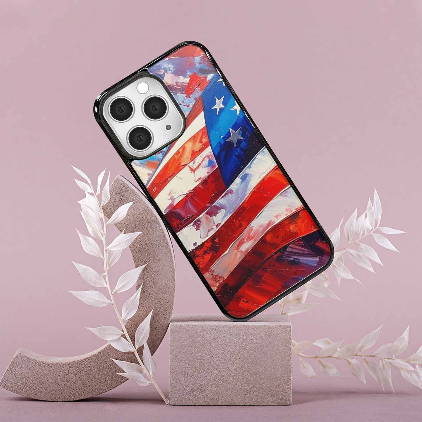 iPhone 15 Pro Max Case — Usa Flag Stars And Stripes Art, Personalized Phone Case