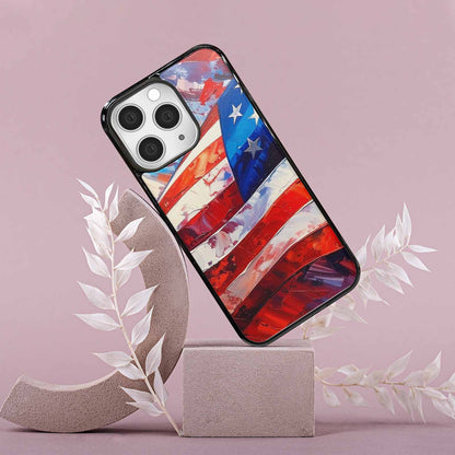 iPhone 15 Pro Max Case — Usa Flag Stars And Stripes Art, Personalized Phone Case
