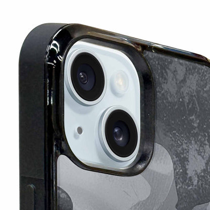 iPhone 15 Case — Grey Camo Print, Customized Protective Case