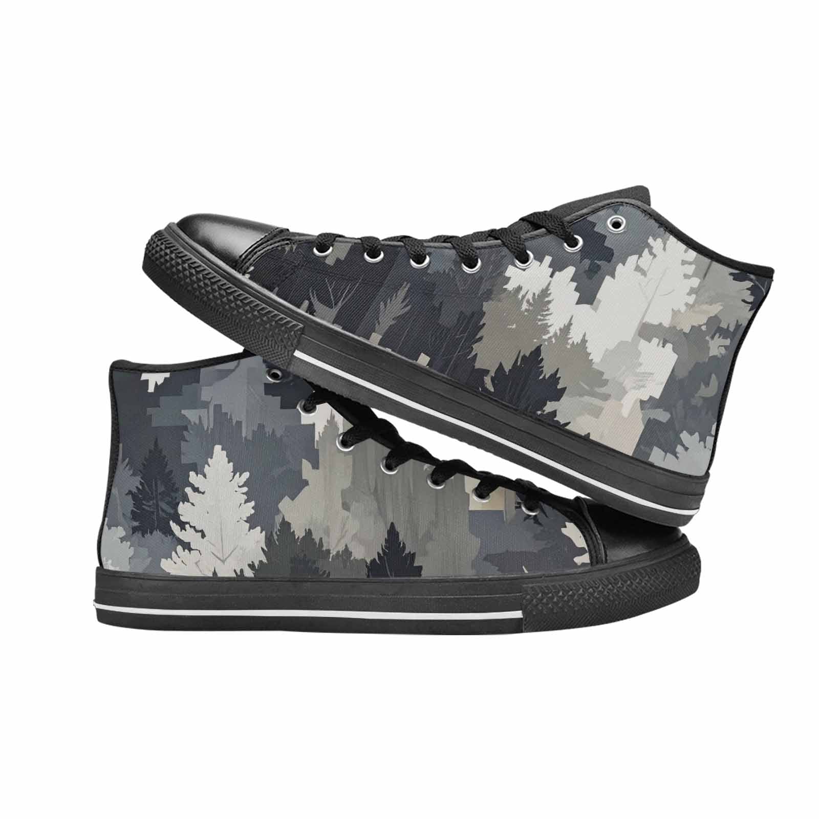 MEN'S Military Camouflage Blotch High Top Canvas Vivid Sneakers