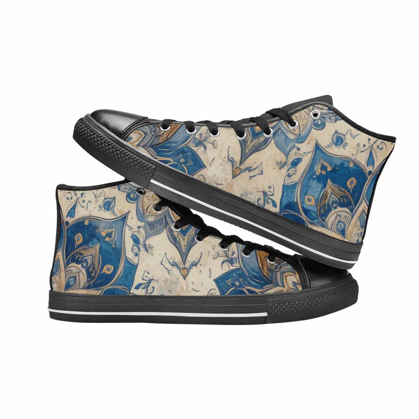 WOMEN'S Mandala High Top Canvas Vivid Custom Sneakers