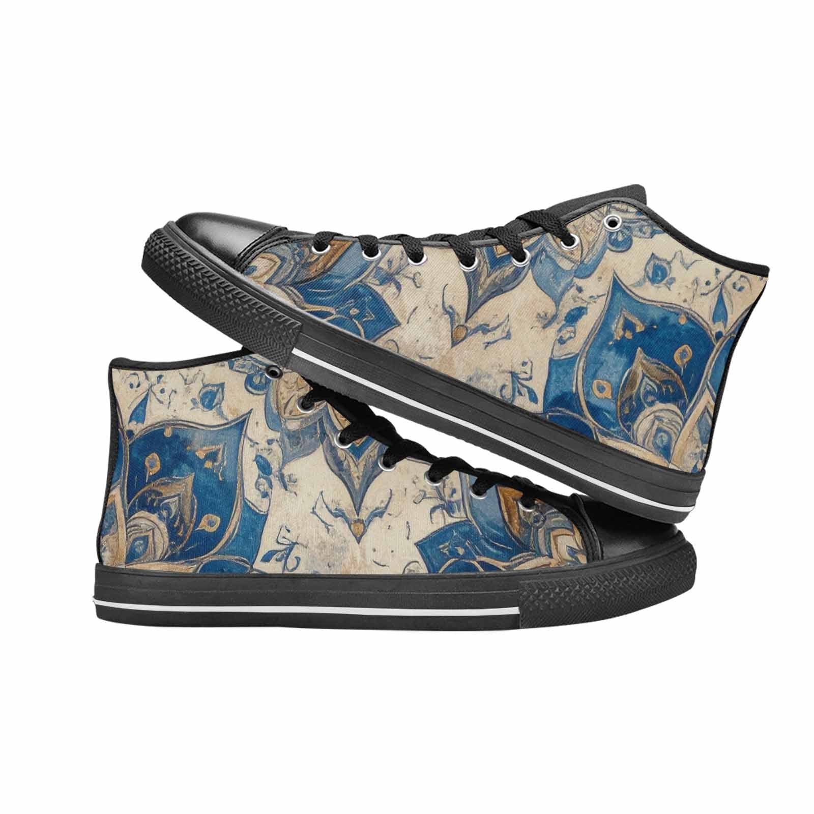 WOMEN'S Mandala High Top Canvas Vivid Custom Sneakers