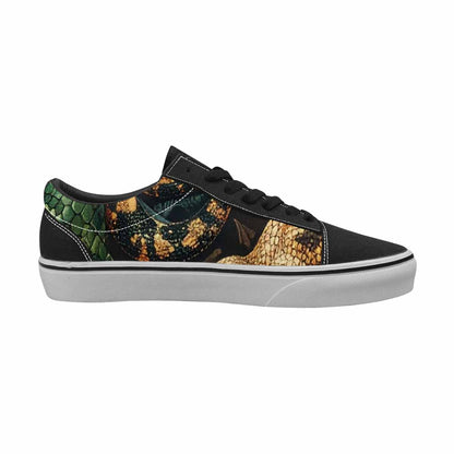 MEN'S Snake Skin Reptile Canvas Lace-Up Aesthetic Shoes