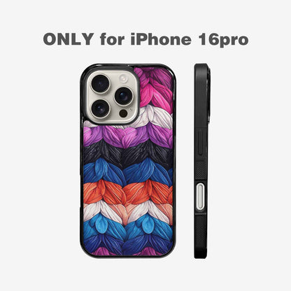 iPhone 16 Pro Case — Genderfluid Flag Color Theme Small Rainbow, Customized Protective Case