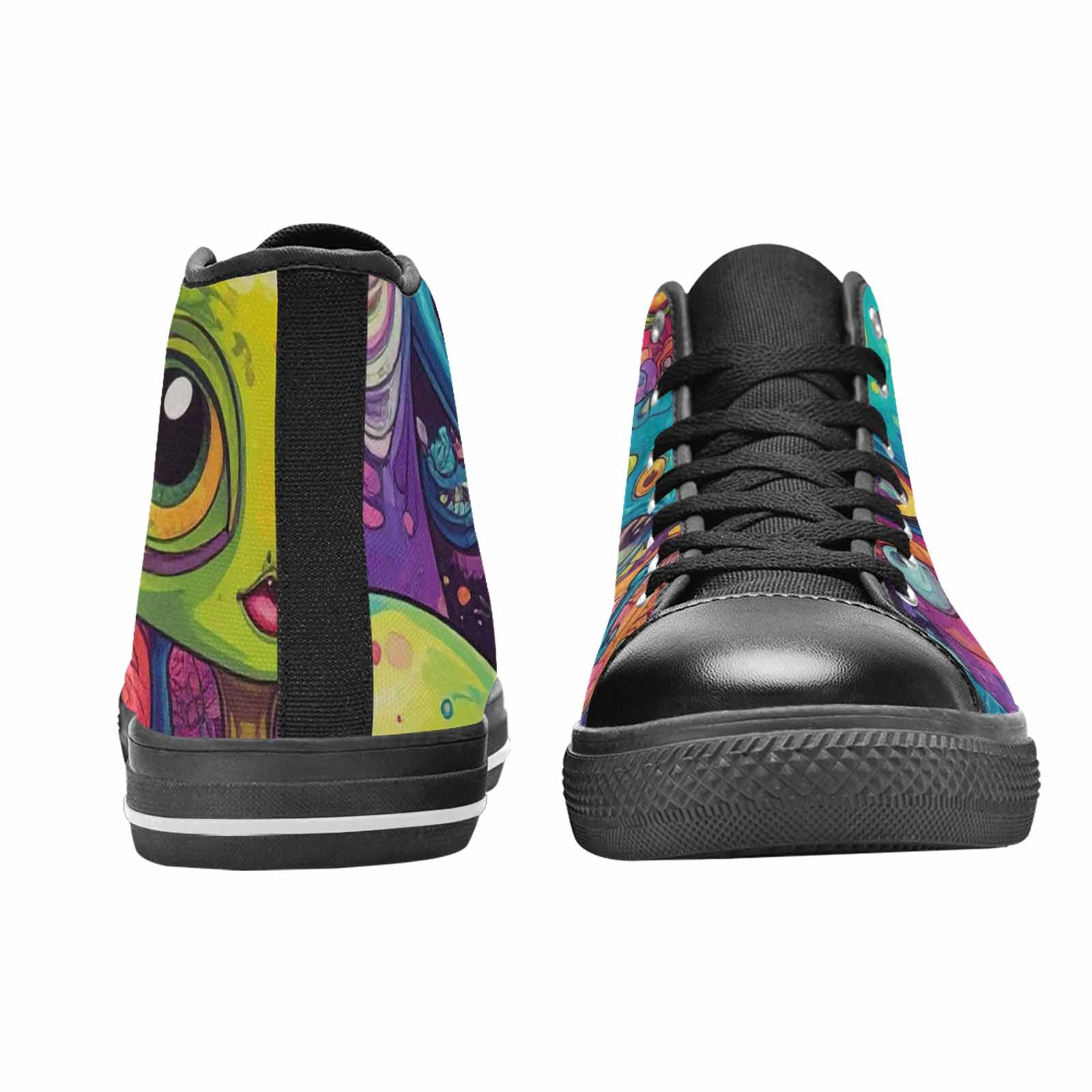 WOMEN'S Cartoon Alien Characters High Top Canvas Aesthetic Shoes