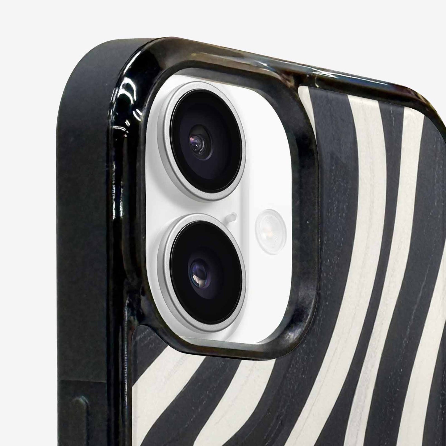 iPhone 16 Case — Modern Zebra Stripe Custom Personalized Phone, Custom Printed Phone Case