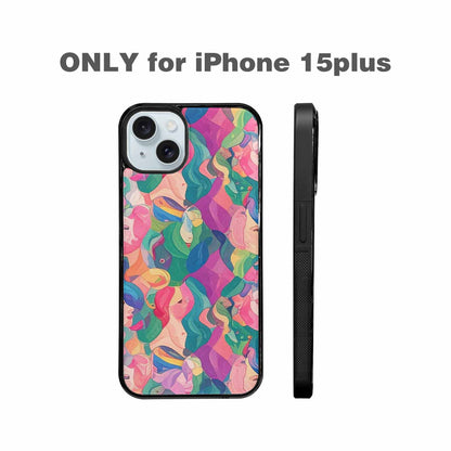 iPhone 15 Plus Case — Polysexual Flag Color Theme Small Rainbow, Custom Print Case Cover