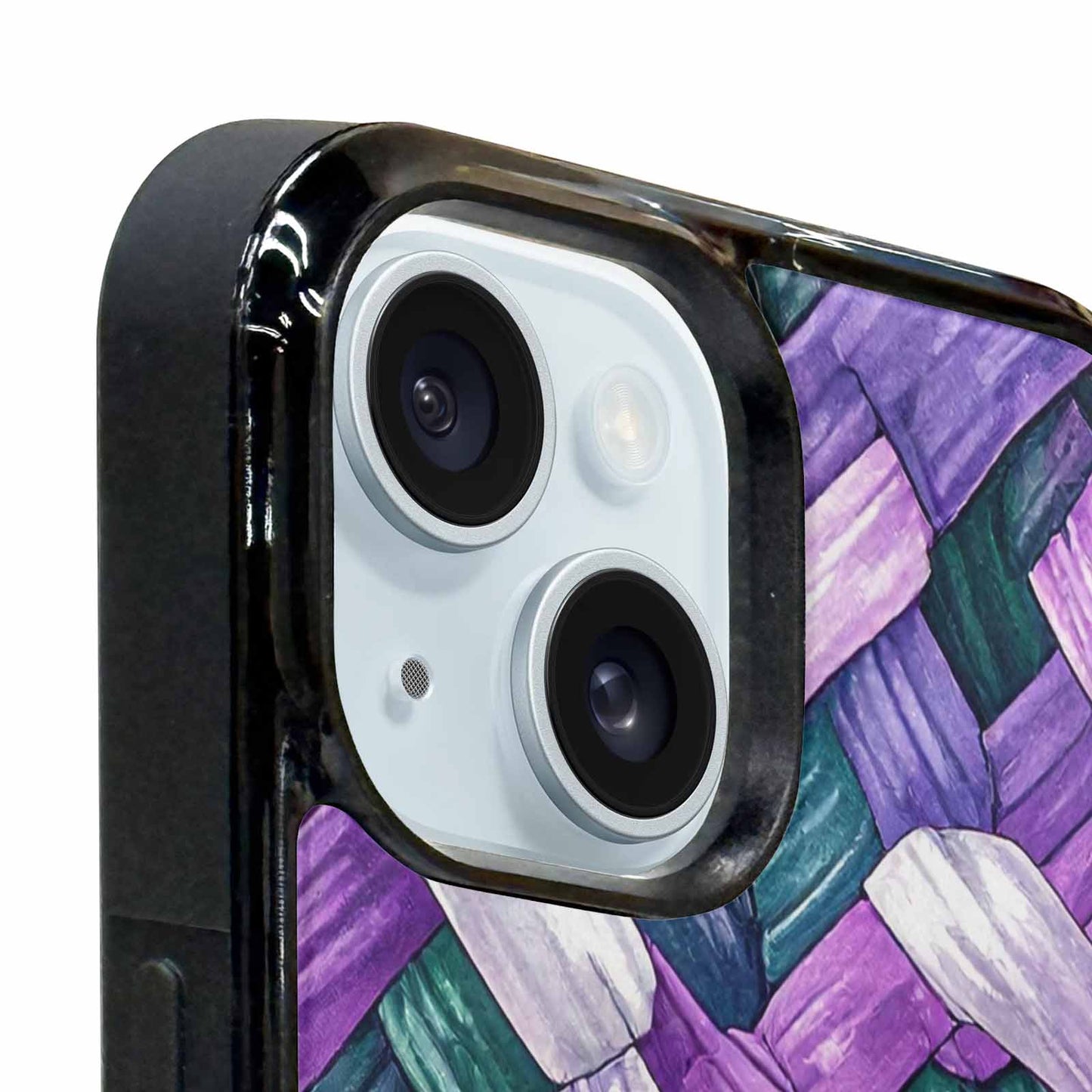 iPhone 15 Case — Genderqueer Flag Color Theme Small Rainbow, Unique Phone Case Design