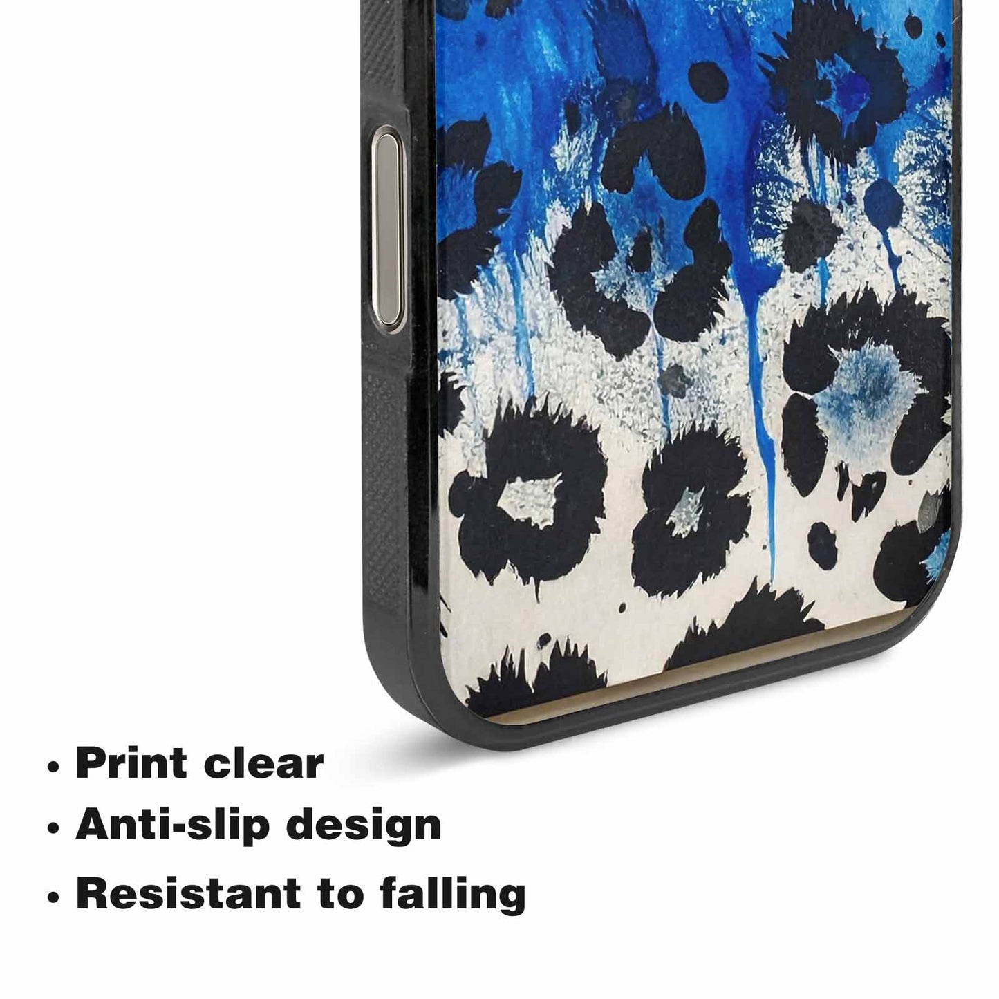 iPhone 16 Pro Max Case — Animal Print Black Blue Ink Animal, Customized Protective Case