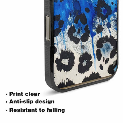 iPhone 16 Pro Max Case — Animal Print Black Blue Ink Animal, Customized Protective Case
