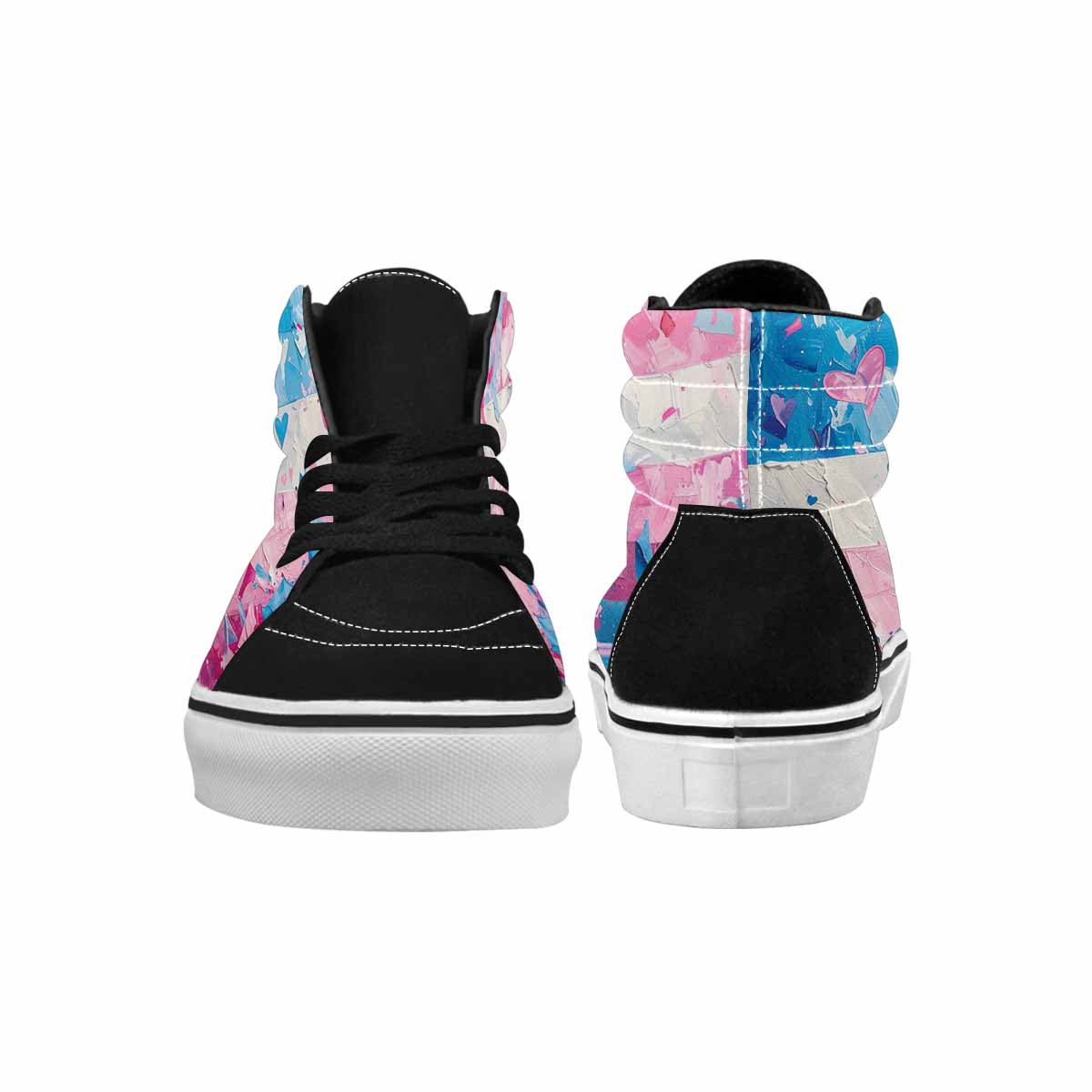 MEN'S Transgender Pride Flag High Top Canvas Neon Fantasy Custom Shoes