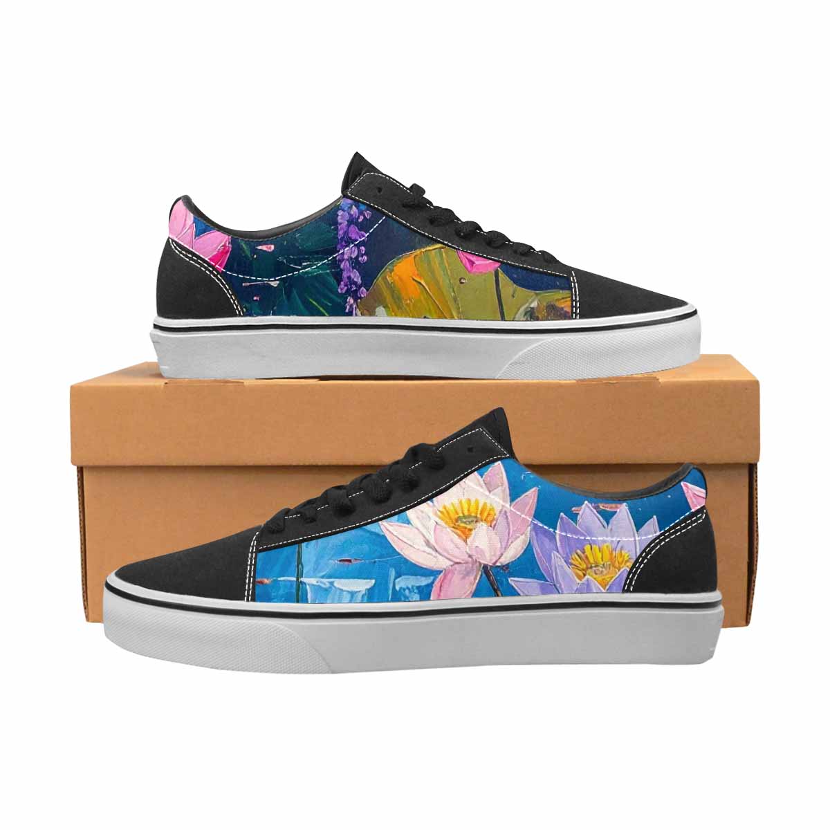 WOMEN'S Full Color Vibrant Monet Lace-Up Canvas Dreamlike Shoes