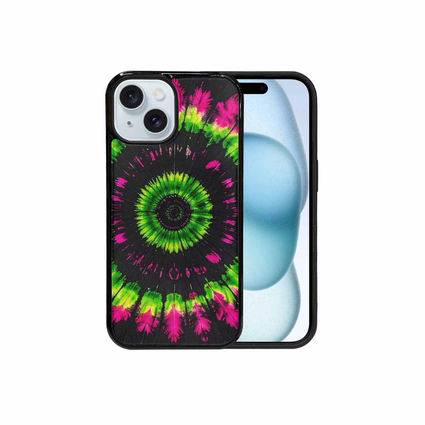 iPhone 15 Case — Acid Wash Tie Dye Pattern High, Custom Phone Case