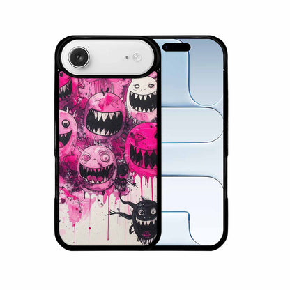iPhone 17 Air Case — Black Pink Ink Monsters General Cartoon, Custom Made Phone Cover