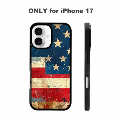 iPhone 17 Case — Small American Flag Stars Galaxy Space, Customized Protective Case