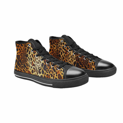 MEN'S Animal Print High Top Canvas Neon Fantasy Sneakers