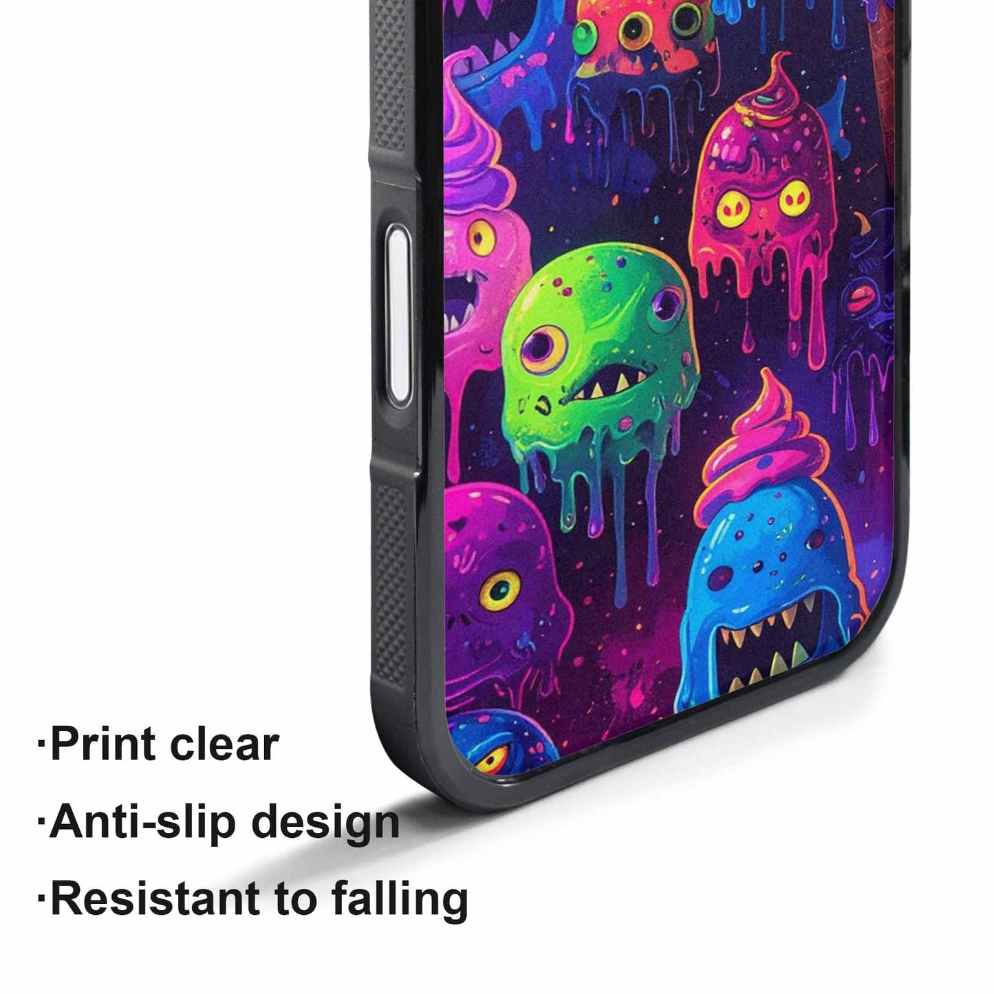 iPhone 17 Pro Max Case — Ice Cream Monsters Neonmelting Original Art, Personalized Phone Case