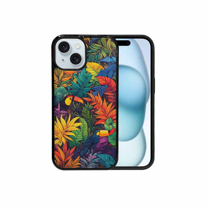 iPhone 15 Case — Toucan Jungle Toucan Jungle Pattern Hundreds, Customized Protective Case