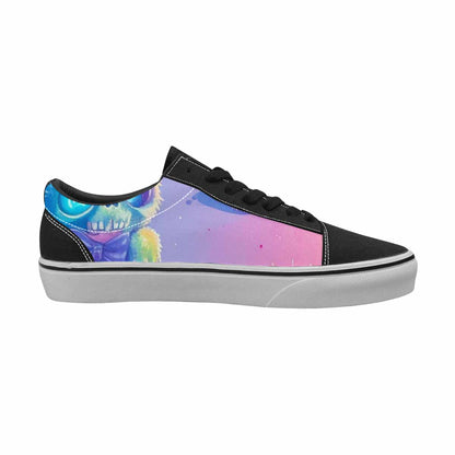 WOMEN'S Rainbow Teddy Skeletons Eye Lace-Up Canvas Surreal Custom Shoes
