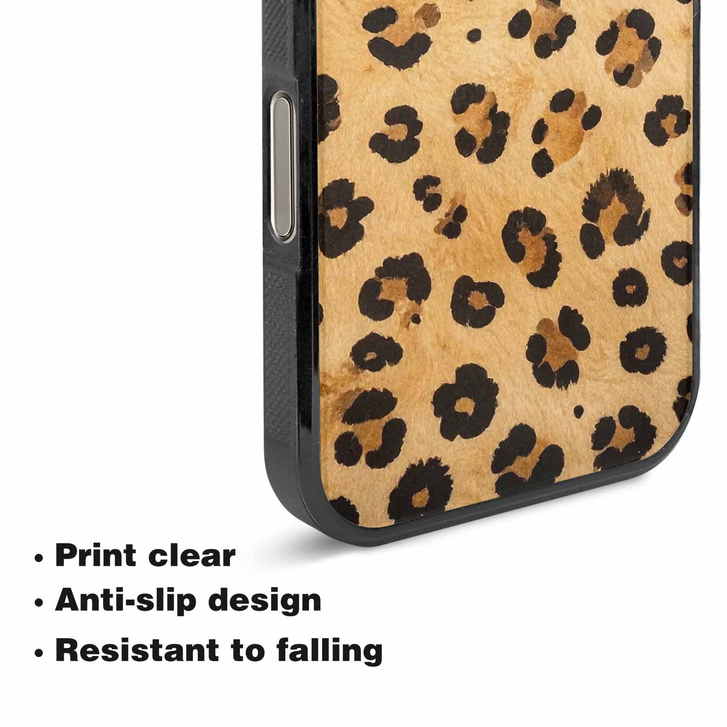 iPhone 16 Pro Case — Cheetah Print Sandy Tan Base With, Unique Phone Case Design