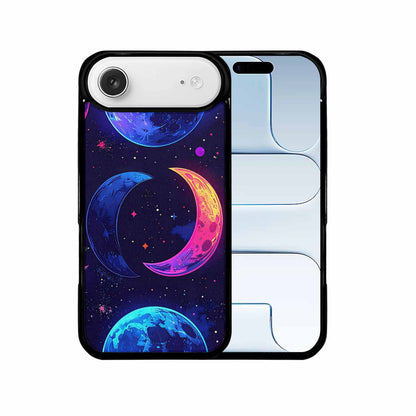 iPhone 17 Air Case — Neon Winter Moon Seamless Cartoon Cute, Custom Phone Case