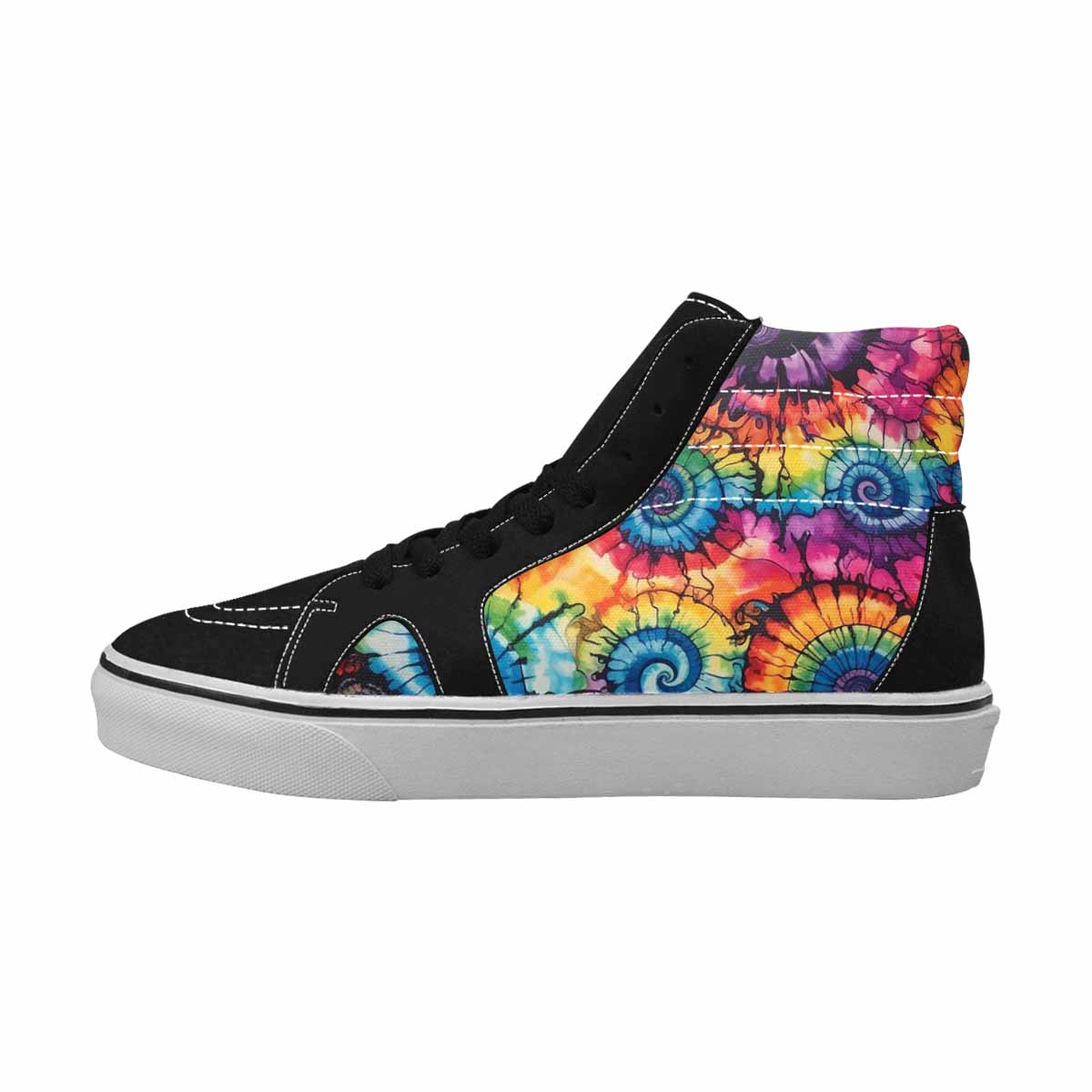 MEN'S Tie High Top Canvas Vibrant Chaos Sneakers