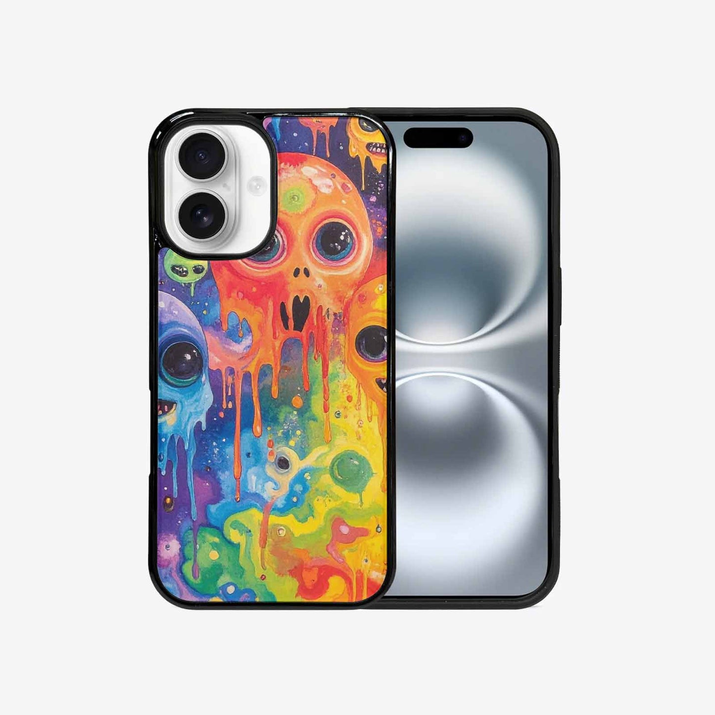 iPhone 16 Case — Aliens Tie Dyemelting Aliens P, Custom Designed Case Cover