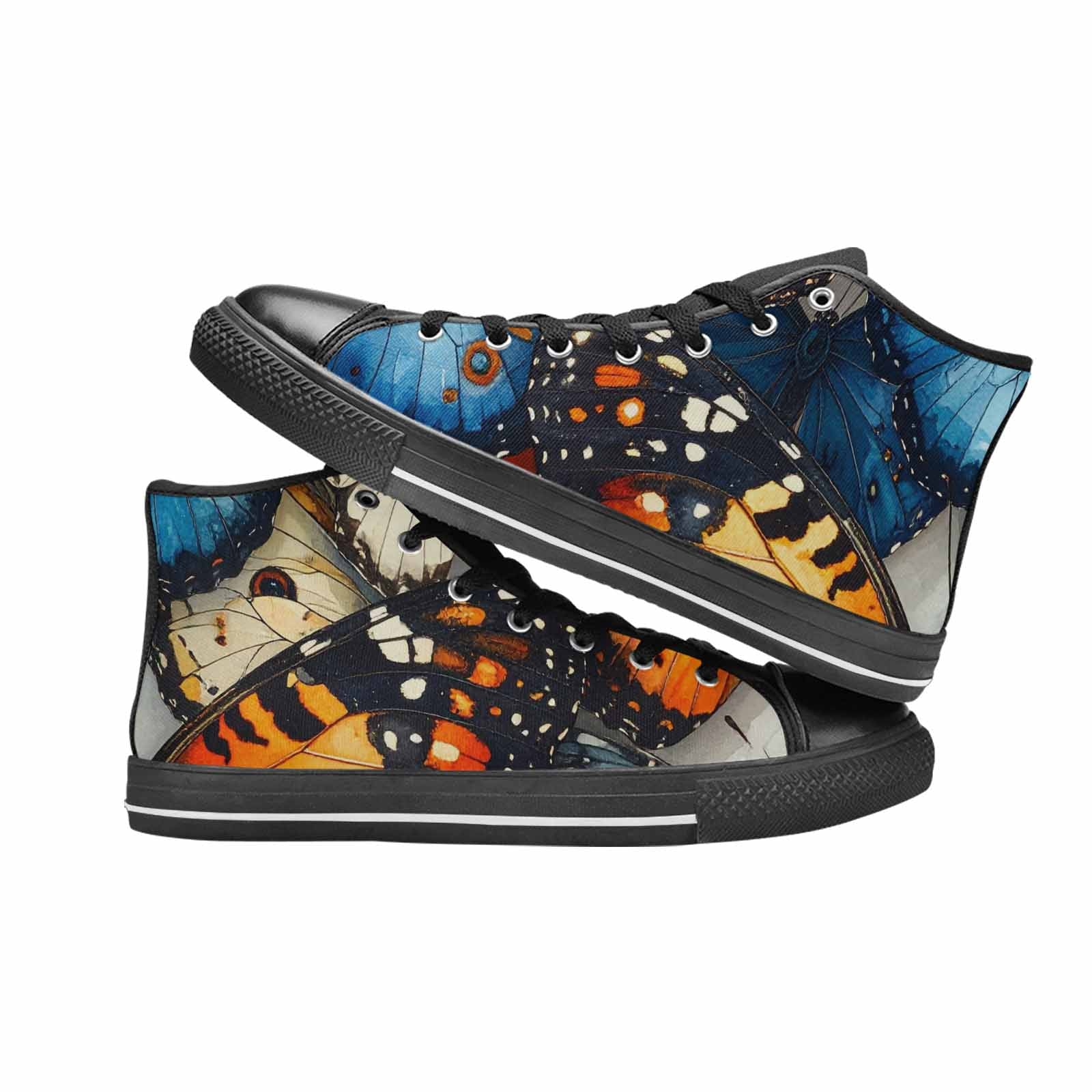MEN'S Butterfly Wing High Top Canvas Neon Fantasy Shoes