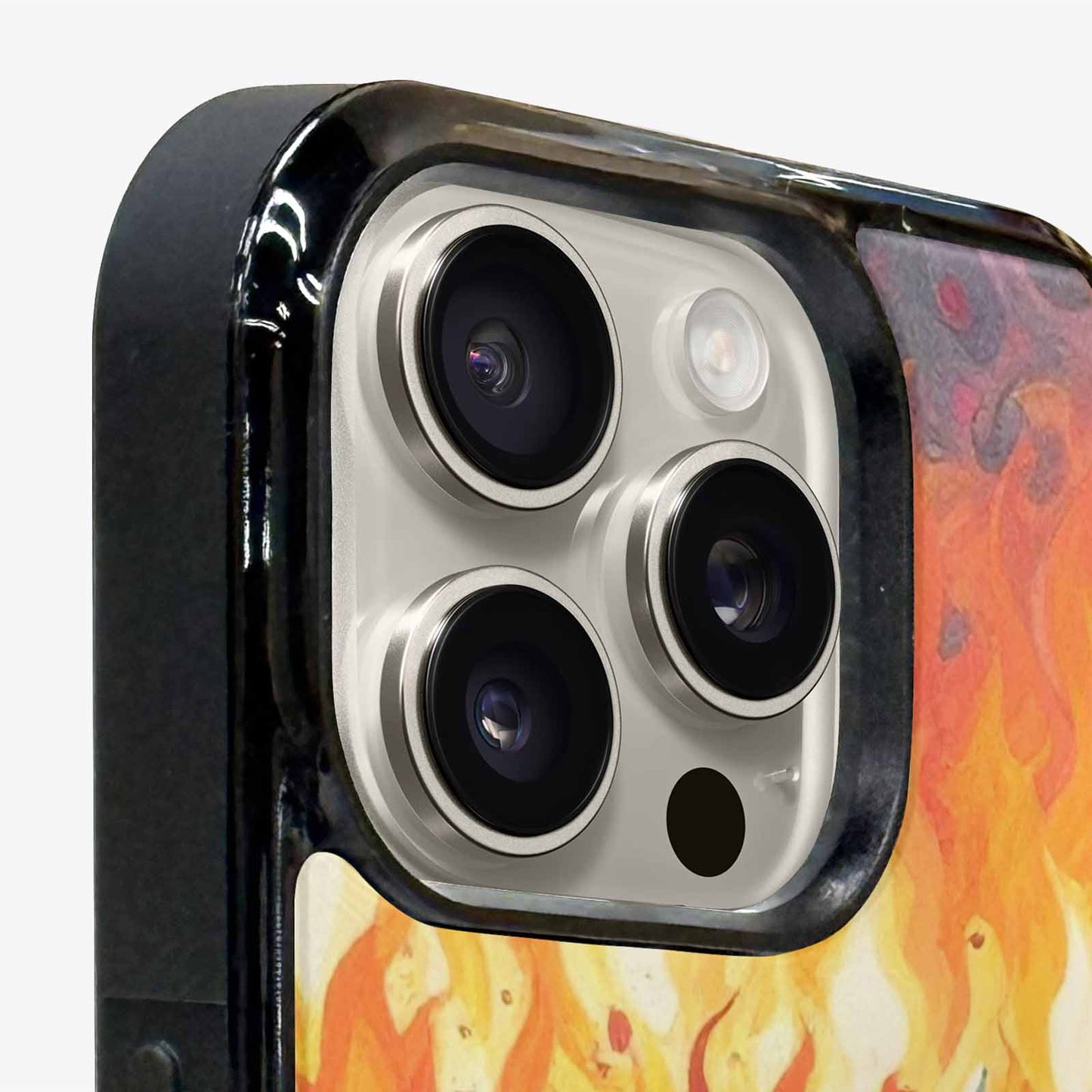 iPhone 15 Pro Max Case — Flame Burst Full Color Vibrant Flame, Original Design Phone Case