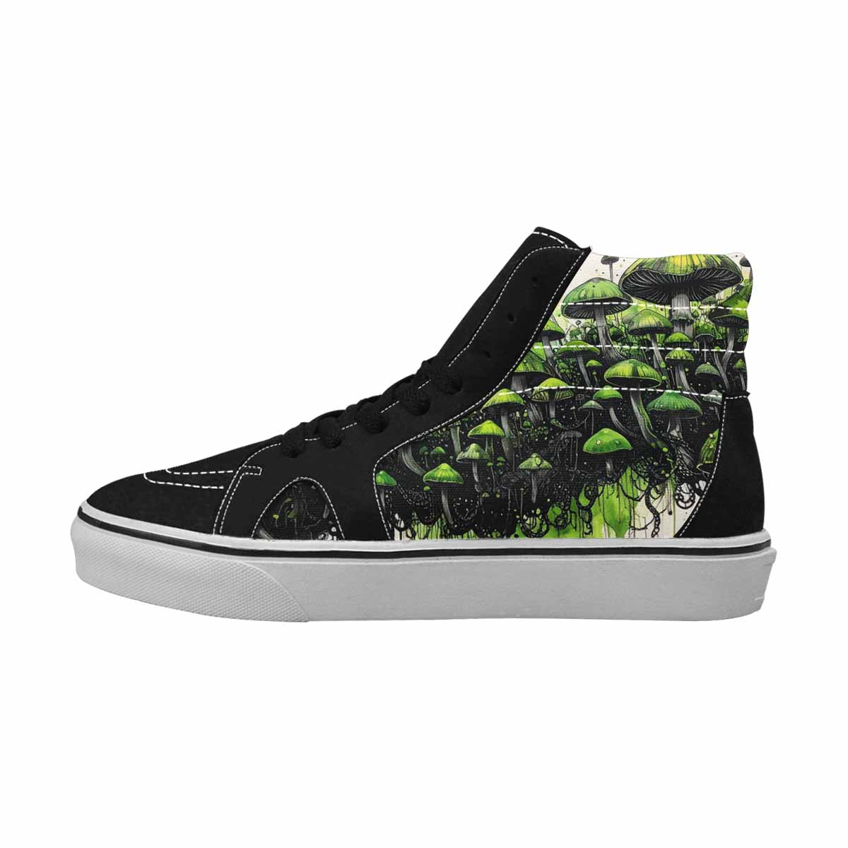 MEN'S Rainbow Drip Mushrooms High Top Canvas Dreamcore Custom Shoes