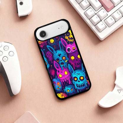 iPhone 17 Air Case — Mixed Toxic Glow Creature Pattern Cartoon, Custom Printed Phone Case