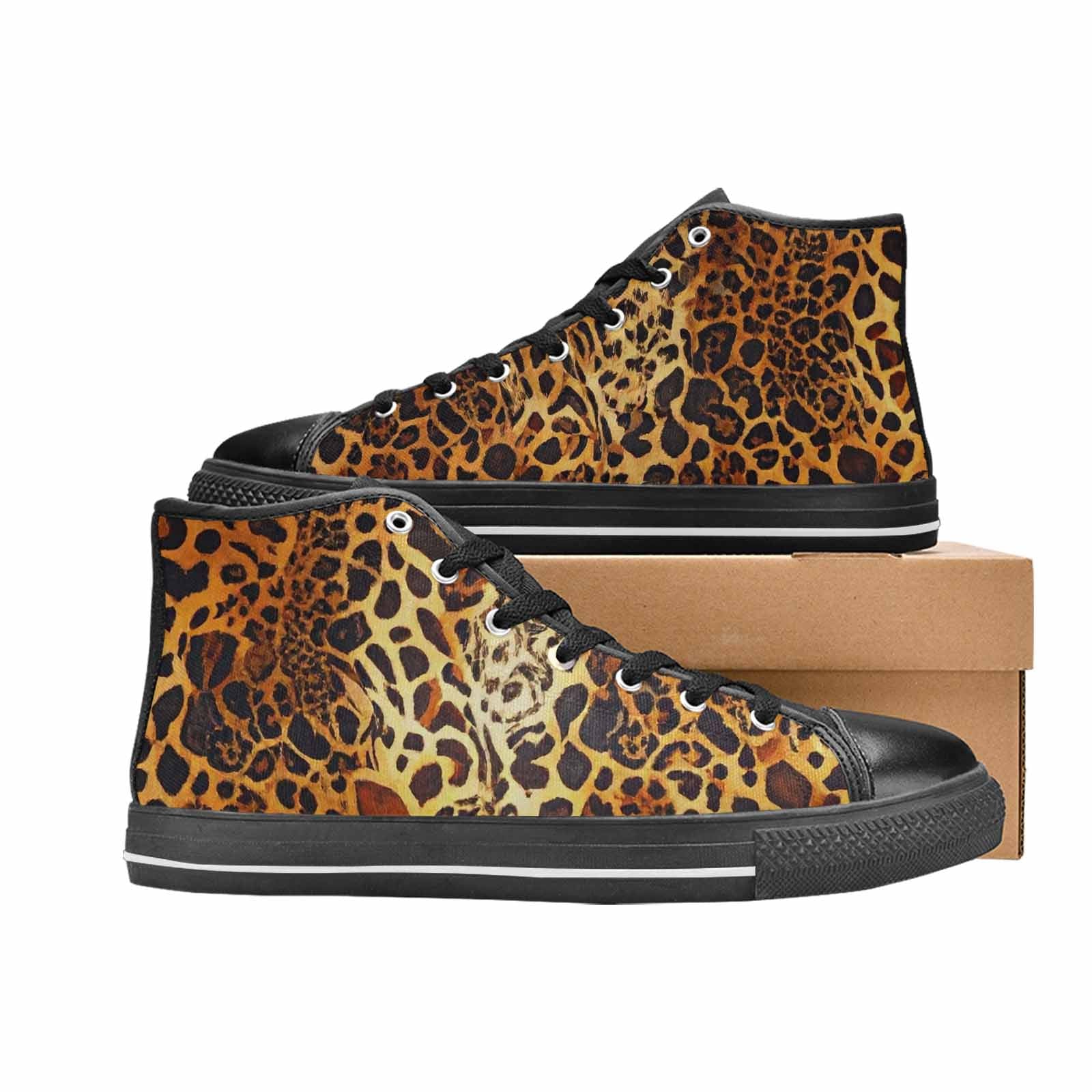 MEN'S Animal Print High Top Canvas Neon Fantasy Sneakers