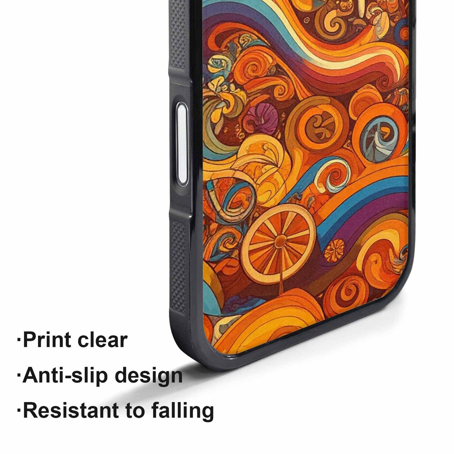 iPhone 17 Air Case — Small Groovy Peace Sign Swirl Original, Personalized Phone Case