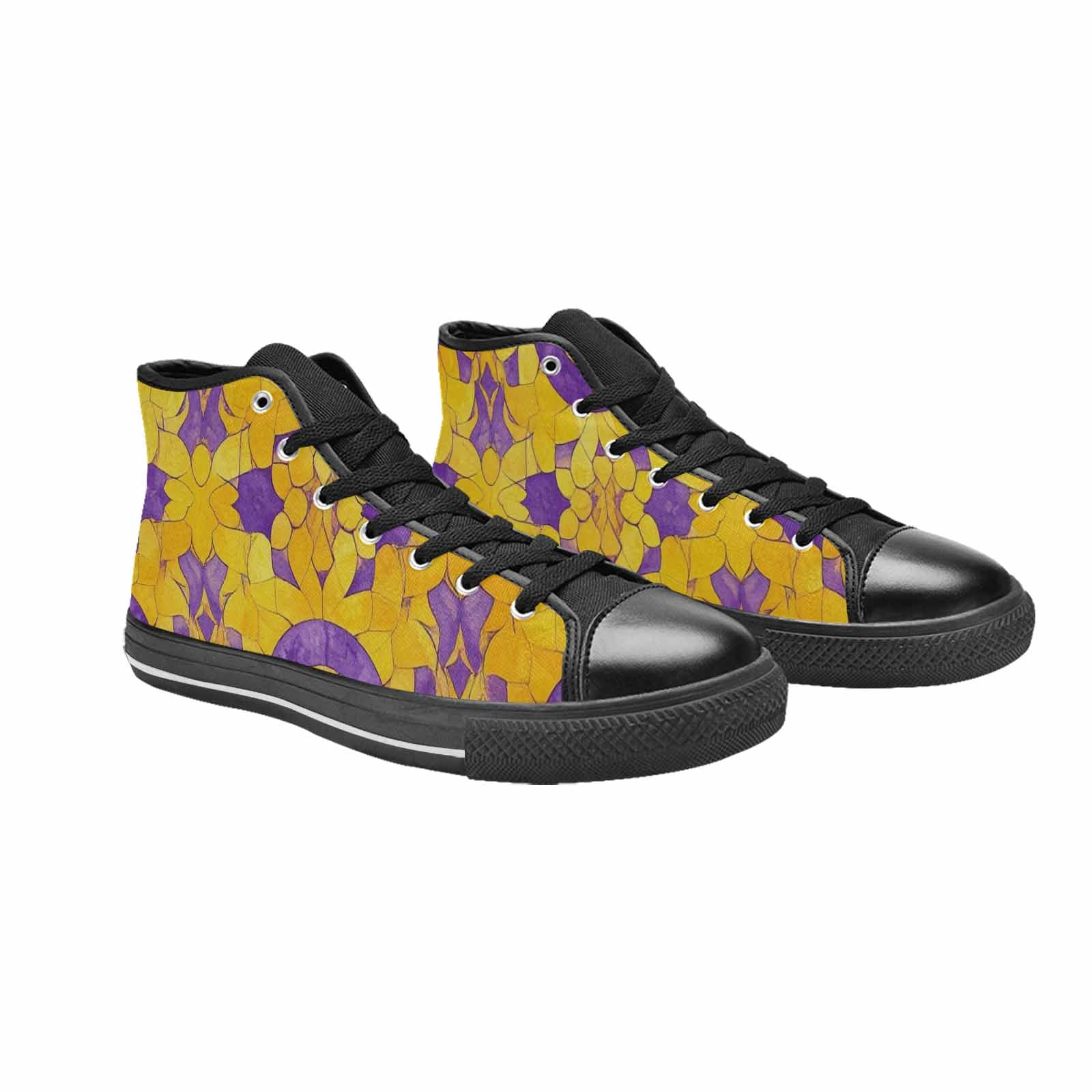 MEN'S Intersex Flag Color High Top Canvas Aesthetic Sneakers