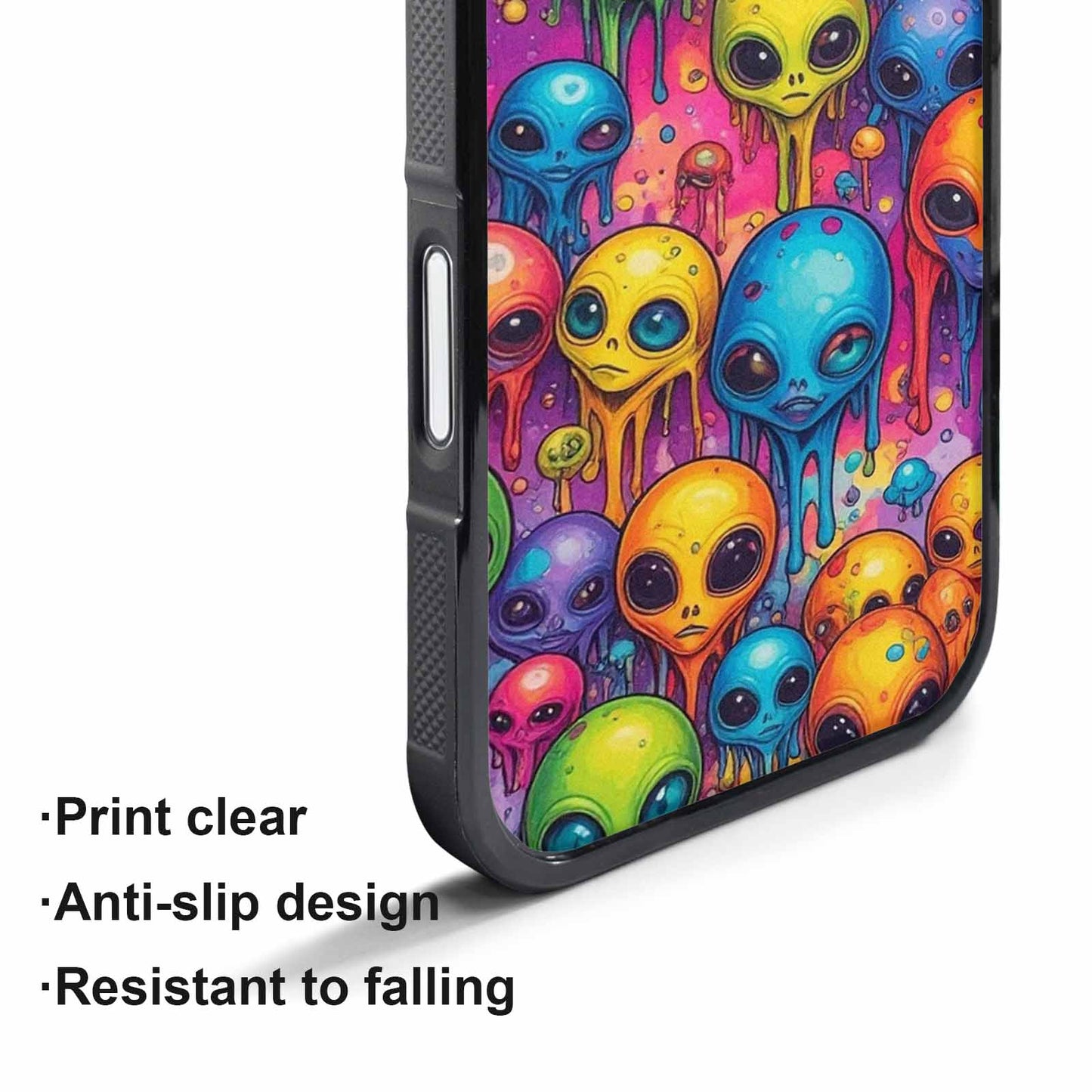iPhone 17 Pro Max Case — Melting Aliens Pattern Alien Scifi, Personalized Phone Case