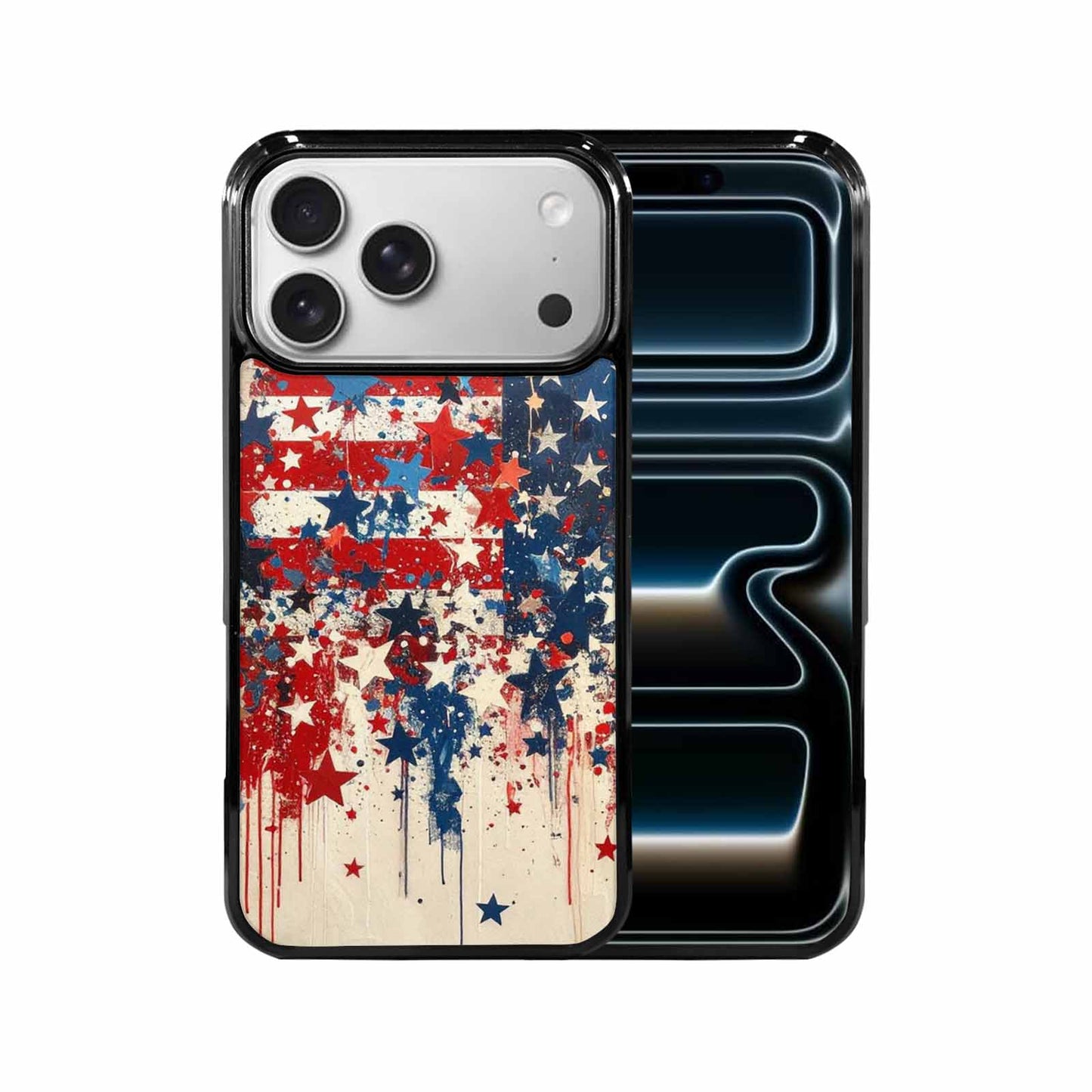 iPhone 17 Pro Max Case — Patriotic Stars And Stripes Galaxy Space, Custom Art Phone Cover