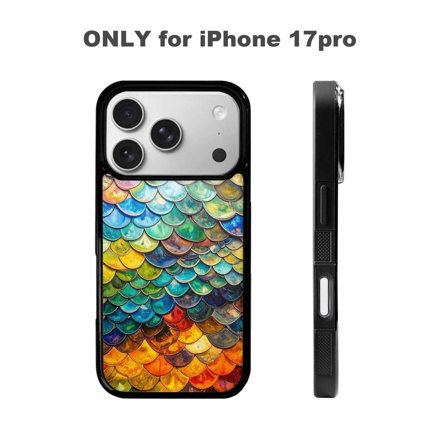 iPhone 17 Pro Case — Reptile Scale Full Color Vibrant Original, Custom Print Case Cover